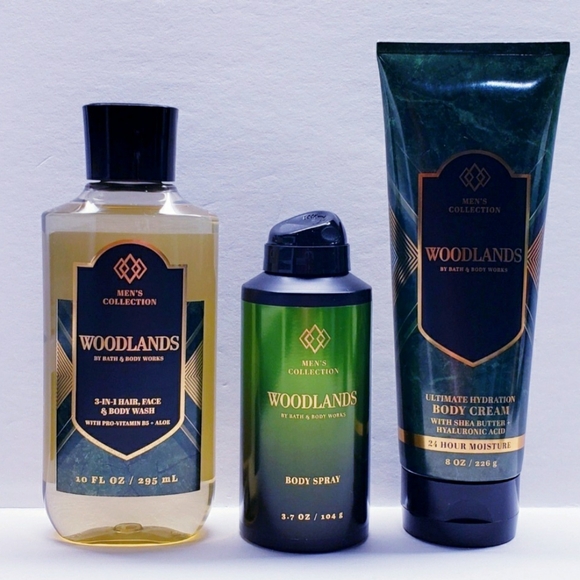 Bath & Body Works Mens Collection WOODLANDS Body Cream, Body Wash, Body Spray - Picture 2 of 3